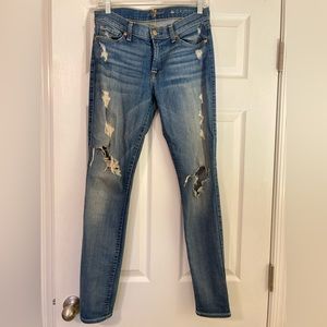 7 for all Mankind The Skinny distressed denim